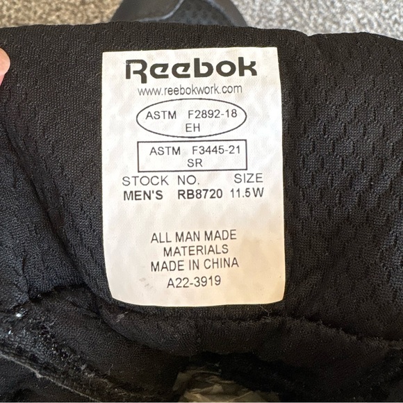 Reebok Work Dauntless Men’s 8" Tactical Boots Black Side Zip Size 11.5W RB8720 - Picture 7 of 7